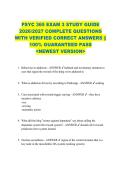PSYC 365 EXAM 3 STUDY GUIDE  2026&sol;2027 COMPLETE QUESTIONS  WITH VERIFIED CORRECT ANSWERS &vert;&vert;  100&percnt; GUARANTEED PASS  <NEWEST VERSION> 