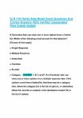 CLR 110 Clarity Data Model Exam Questions And Correct Answers 100&percnt; Verified &vert; Guaranteed Pass &vert;Latest Update