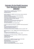 Colorado Life And Health Insurance Exam Questions And Answers 2026&sol;2027