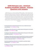 AAMI Mortuary Law &ndash; American Academy McAllister Institute &ndash; Practice Questions with Answers