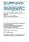 CHSE &ndash; Certified Hospitality Sales Executive Practice Exam Complete Study Guide Updated 2026 &vert; Verified Questions & Answers with Detailed Rationales &vert; Comprehensive Review of Hospitality Sales Strategies&comma; Revenue Generation&comma; Prospecting & Lead Qualificati