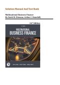 Solution Manual and Test Bank for Multinational Business Finance 16th Edition by David K&period; Eiteman&comma; Arthur I&period; Stonehill&comma; Michael H&period; Moffett&vert; All Chapters 1-18&vert;&vert; COMPLETE SOLUTIONS