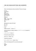 CSE 205 FINAL QUESTIONS AND ANSWERS