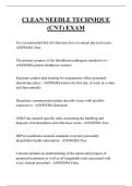 CLEAN NEEDLE TECHNIQUE  &lpar;CNT&rpar; EXAM  QUESTIONS AND ANSWERS 2026