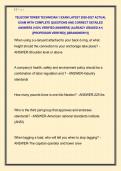 TELECOM TOWER TECHNICIAN 1 EXAM LATEST 2026-2027 ACTUAL  EXAM WITH COMPLETE QUESTIONS AND CORRECT DETAILED  ANSWERS &lpar;100&percnt; VERIFIED ANSWERS&rpar; &vert;ALREADY GRADED A&plus;&vert;  &vert;&vert;PROFESSOR VERIFIED&vert;&vert; &vert;&vert;BRANDNEW&excl;&excl;&excl;&vert;&vert; 