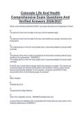 Colorado Life And Health Comprehensive Exam Questions And Verified Answers 2026&sol;2027