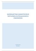 Samenvatting Kwantitatieve methoden pedagogisch onderzoek &OpenCurlyQuote;2025 