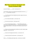 Med Gas Combined Questions and Correct Answers 2026&period;