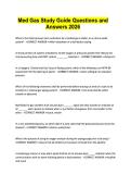 Med Gas Study Guide Questions and Answers 2026