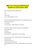 MED Gas Therapy EXAM Review Questions and Answers 2026