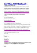 National Practice Exam 1 