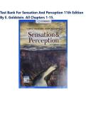 Test Bank For Sensation and Perception 11th Edition By E&period; Goldstein&period; All Chapters 1-15 &vert;&vert; Latest 2026
