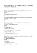 NOS 120 FINAL ALL SETS QUESTIONS WITH VERIFIED ACCURATE ANSWERS