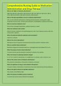 Comprehensive Nursing Guide to Medication  Administration and Drug Therapy 