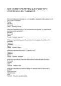 NOS 120 MIDTERM REVIEW QUESTIONS WITH VERIFIED ACCURATE ANSWERS