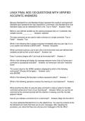 LINUX FINAL NOS 120 QUESTIONS WITH VERIFIED ACCURATE ANSWERS