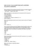 NOS 120 CH 12 &14 QUESTIONS WITH VERIFIED ACCURATE ANSWERS