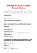 NUR 439 Public Health Test 2 With Complete Solutions 