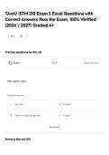 TAMU ISTM 210 Exam 2 Excel Questions with Correct Answers Pass the Exam&comma; 100&percnt; Verified &lpar;2026 &sol; 2027&rpar; Graded A&plus;