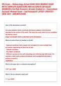 PPL Exam &ndash; Meteorology Actual EXAM 2026NEWEST EXAM  WITH COMPLETE QUESTIONS AND ACCURATE DETAILED  ANSWERS&lpar;Verified Answers&rpar; Already Graded A&plus; &vert; Guaranteed  Success&excl;&excl; Newest Exam &vert; Just Released&excl;&excl; LATEST UPDATE&excl;&excl;&excl;  2026-2027  ASSURED PASS 
