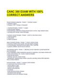 CANC 380 EXAM WITH 100&percnt; CORRECT ANSWERS
