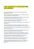 CANC 380 MODULE 2 EXAM QUESTIONS AND ANSWERS 