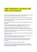 CANC 380 Module 3 Questions with 100&percnt; Correct Answers 
