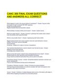 CANC 380 FINAL EXAM QUESTIONS AND ANSWERS ALL CORRECT