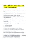 MMET 207 Exam II Questions with 100&percnt; Correct Answers 