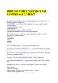 MMET 207 EXAM 3 QUESTIONS AND ANSWERS ALL CORRECT