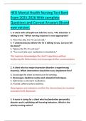 HESI Mental Health Nursing Test Bank  Exam 2025-2026 With complete  Questions and Correct Answers&vert;Brand  new version&period; 