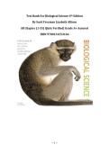 Test Bank For Biological Science 6th Edition By Scott Freeman Lizabeth Allison &vert; All Chapter &lpar;1-55&rpar; &vert; Q&As Verified&vert; Grade A&plus; Assured&vert; ISBN 9780134254166