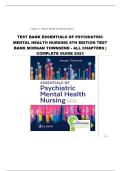 Essentials of Psychiatric Mental Health Nursing&colon; Concepts of Care in Evidence-Based Practice 8th edition Morgan&comma; Townsend Test Bank
