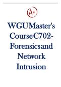 WGU Master's Course C702 Forensics and Network  Intrusion