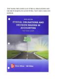 Test bank for Loose Leaf Ethical Obligations and Decision Making in Accounting&colon; Text and Cases 6th Edition with test questions and answers graded A&plus;