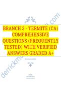 Branch 3 Field Rep Wood Destroying Organisms Insect & Fungus Biology Comprehensive Questions &lpar;Frequently Tested&rpar; with Verified Answers Graded A&plus;