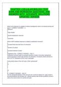 CHAPTER 1 CELLULAR BIOLOGY TEST BANK AND WORKBOOK QUESTIONS AND ANSWERS WITH ACCURATE SOLUTIONS &sol;UPDATED VERSION