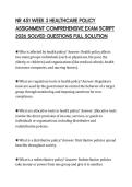 NR 451 WEEK 3 HEALTHCARE POLICY ASSIGNMENT COMPREHENSIVE EXAM SCRIPT 2026 SOLVED QUESTIONS FULL SOLUTION