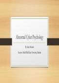 Abnormal cyber psychology 