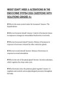 NR507 EDAPT WEEK 6 ALTERATIONS IN THE ENDOCRINE SYSTEM 2026 QUESTIONS WITH SOLUTIONS GRADED A&plus;