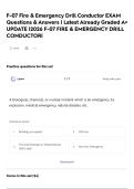 F-07 Fire & Emergency Drill Conductor EXAM Questions & Answers &vert; Latest Already Graded A&plus; UPDATE &vert;2026 F-07 FIRE & EMERGENCY DRILL CONDUCTOR&vert;