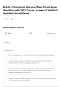 RMLO - Champions School of Real Estate Exam Questions with 100&percnt; Correct Answers &vert; Verified &vert; Updated &lpar;Actual Exam&rpar;