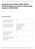 Heartsaver First Aid EXAM &lpar;2026&rpar; UPDATE Verified Questions And Answers &vert; Latest Already Graded A&plus; UPDATE &vert;2026