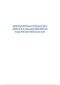 HESI Exit RN Exam &lpar;15 Exam Sets&comma; 2500 Q & A&comma; Newest&rpar; HESI RN Exit Exam RN Exit HESI Exam Exit