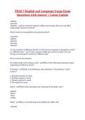 TEAS 7 English and Language Usage Exam Questions with Answer &vert; Latest Update