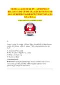 MEDICAL-SURGICAL RN &ndash; A PROPHECY  RELIAS STUDY GUIDE EXAM QUESTIONS AND  100&percnt; VERIFIED ANSWERS WITH RATIONALES  GRADED A&plus;