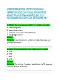 Washington ASME Certified Welding Inspector Exam Questions and Correct Answers