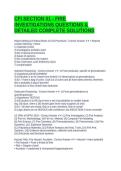 CFI SECTION 01 - FIRE INVESTIGATIONS QUESTIONS & DETAILED COMPLETE SOLUTIONS
