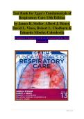 Test Bank for Egan's Fundamentals of Respiratory Care 13th Edition by James K&period; Stoller&comma; Albert J&period; Heuer&comma; David L&period; Vines&comma; Robert L&period; Chatburn & Eduardo Mireles-Cabodevila&comma; A&plus; guide&period;