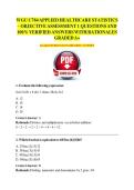 WGU C784 APPLIED HEALTHCARE STATISTICS &ndash;&lpar;2026&ndash;2027&rpar; OBJECTIVE ASSESSMENT 1 QUESTIONS AND 100&percnt; VERIFIED ANSWERS WITH RATIONALES GRADED A&plus;